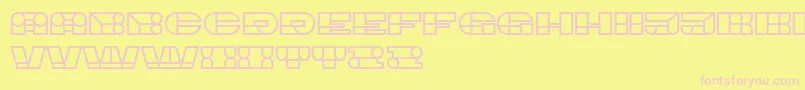 ImbecileHollow Heavy Font – Pink Fonts on Yellow Background