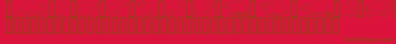 GeWildKingdomAToD Font – Brown Fonts on Red Background