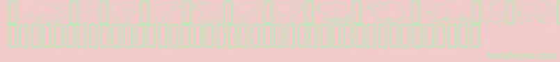 GeWildKingdomAToD Font – Green Fonts on Pink Background