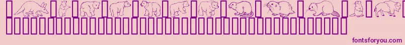 GeWildKingdomAToD Font – Purple Fonts on Pink Background