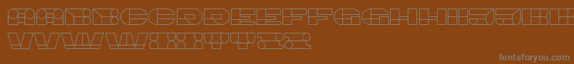 ImbecileHollow Font – Gray Fonts on Brown Background