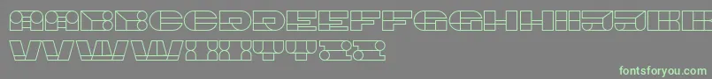 Fonte ImbecileHollow – fontes verdes em um fundo cinza