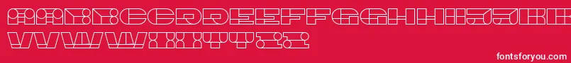 ImbecileHollow Font – White Fonts on Red Background