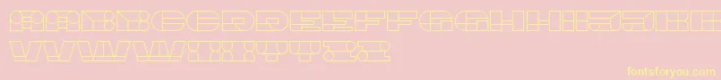 ImbecileHollow Font – Yellow Fonts on Pink Background
