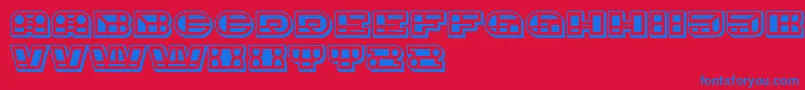 ImbecileOrnamental Filled Font – Blue Fonts on Red Background