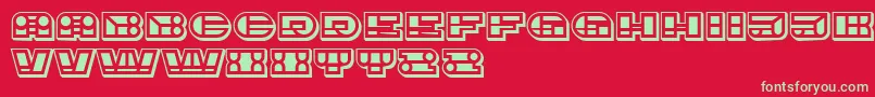 ImbecileOrnamental Filled Font – Green Fonts on Red Background