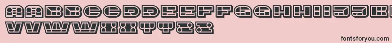 ImbecileOrnamental FilledBlack-Schriftart – Schwarze Schriften auf rosa Hintergrund