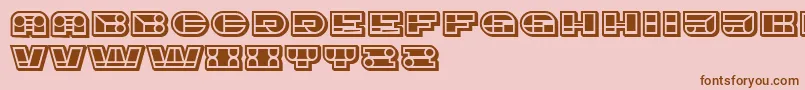 Fonte ImbecileOrnamental FilledBlack – fontes marrons em um fundo rosa