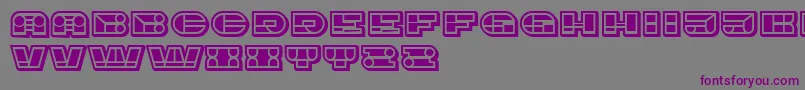 ImbecileOrnamental FilledBlack-fontti – violetit fontit harmaalla taustalla