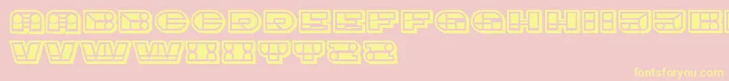 ImbecileOrnamental FilledBlack Font – Yellow Fonts on Pink Background