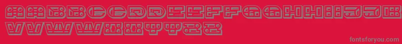 ImbecileOrnamental Font – Gray Fonts on Red Background