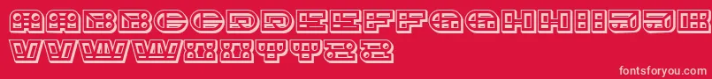 ImbecileOrnamental Font – Pink Fonts on Red Background