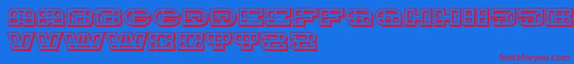 ImbecileOrnamental Font – Red Fonts on Blue Background