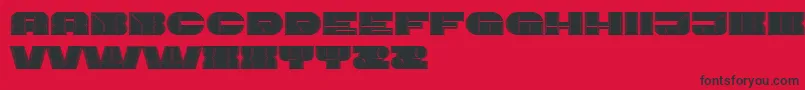 ImbecileOutlined Filled Font – Black Fonts on Red Background