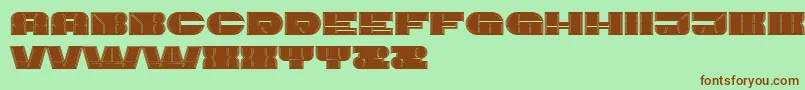 ImbecileOutlined Filled Font – Brown Fonts on Green Background
