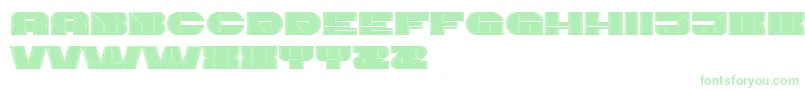 ImbecileOutlined Filled-Schriftart – Grüne Schriften auf weißem Hintergrund