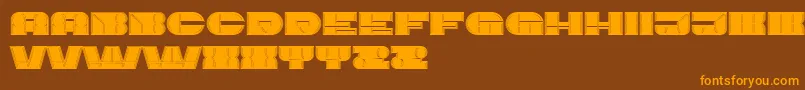 ImbecileOutlined Filled Font – Orange Fonts on Brown Background