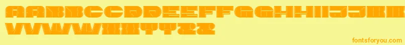 ImbecileOutlined Filled Font – Orange Fonts on Yellow Background