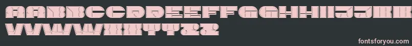 ImbecileOutlined Filled Font – Pink Fonts on Black Background