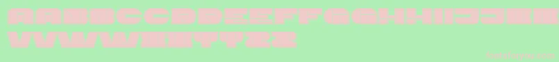 ImbecileOutlined Filled Font – Pink Fonts on Green Background