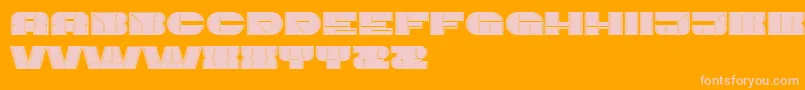 ImbecileOutlined Filled Font – Pink Fonts on Orange Background