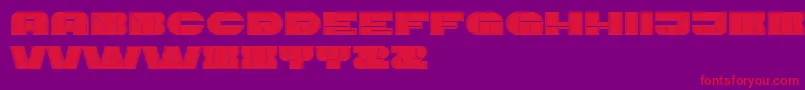 ImbecileOutlined Filled Font – Red Fonts on Purple Background