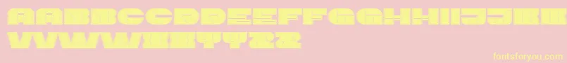 ImbecileOutlined Filled Font – Yellow Fonts on Pink Background