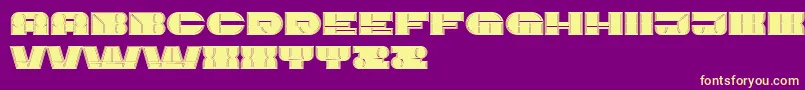 ImbecileOutlined Filled Font – Yellow Fonts on Purple Background