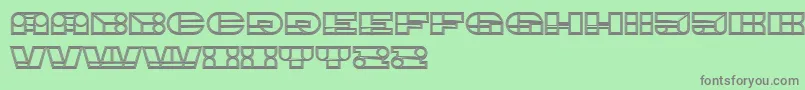 ImbecileOutlined Font – Gray Fonts on Green Background
