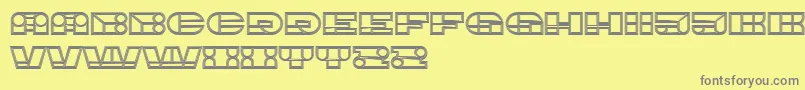 ImbecileOutlined Font – Gray Fonts on Yellow Background