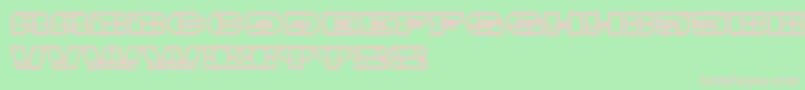 ImbecileOutlined Font – Pink Fonts on Green Background