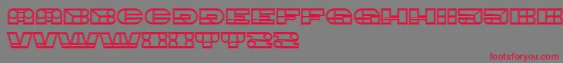 ImbecileOutlined Font – Red Fonts on Gray Background
