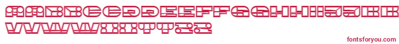 ImbecileOutlined Font – Red Fonts on White Background