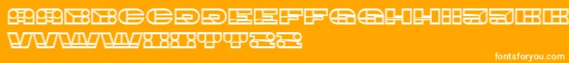 ImbecileOutlined Font – White Fonts on Orange Background
