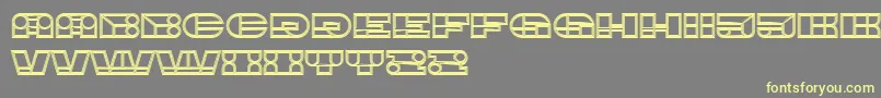 ImbecileOutlined Font – Yellow Fonts on Gray Background