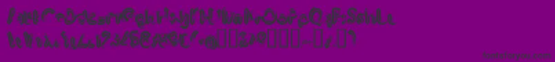 IMBRRG  -Schriftart – Schwarze Schriften auf violettem Hintergrund