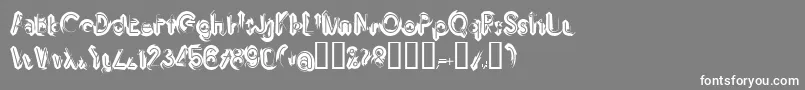 フォントIMBRRG   – 灰色の背景に白い文字