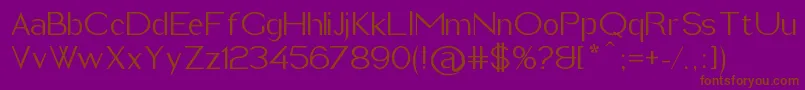 Imelda Font – Brown Fonts on Purple Background