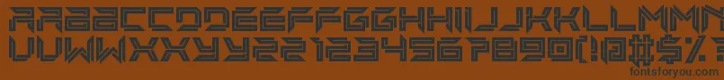imminent line Font – Black Fonts on Brown Background