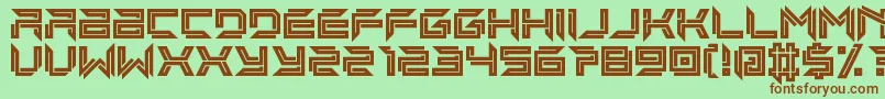 imminent line Font – Brown Fonts on Green Background