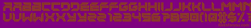 imminent line Font – Brown Fonts on Purple Background