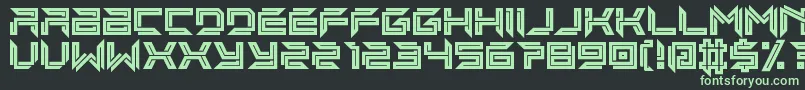 imminent line Font – Green Fonts on Black Background