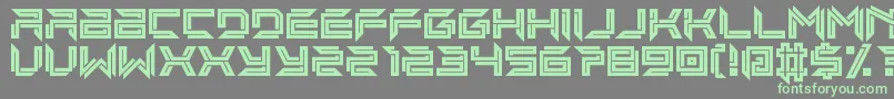 imminent line Font – Green Fonts on Gray Background