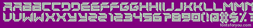imminent line Font – Green Fonts on Purple Background