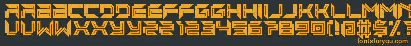imminent line Font – Orange Fonts on Black Background
