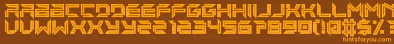 imminent line Font – Orange Fonts on Brown Background