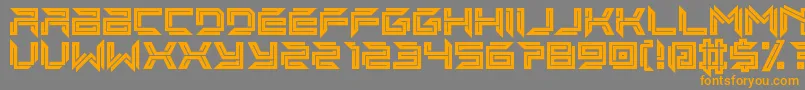 フォントimminent line – オレンジの文字は灰色の背景にあります。