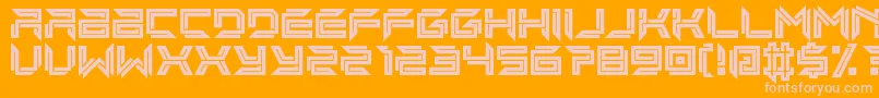 imminent line Font – Pink Fonts on Orange Background
