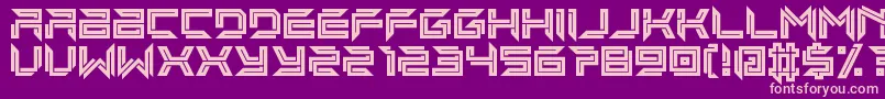 imminent line Font – Pink Fonts on Purple Background