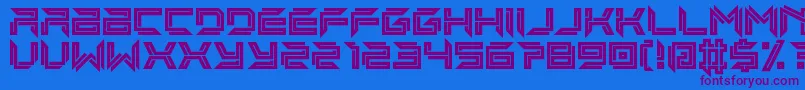 imminent line Font – Purple Fonts on Blue Background